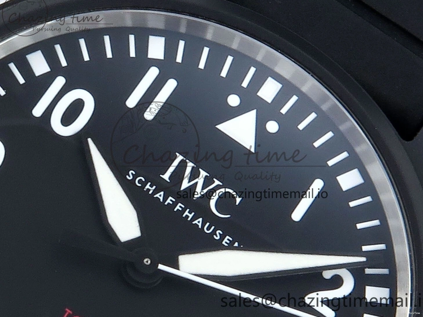 MIROTIME 0317 Pilot Top Gun IW326901 M+F 1:1 Best Edition Black Dial on Black Rubber Strap A SportInspired 6999